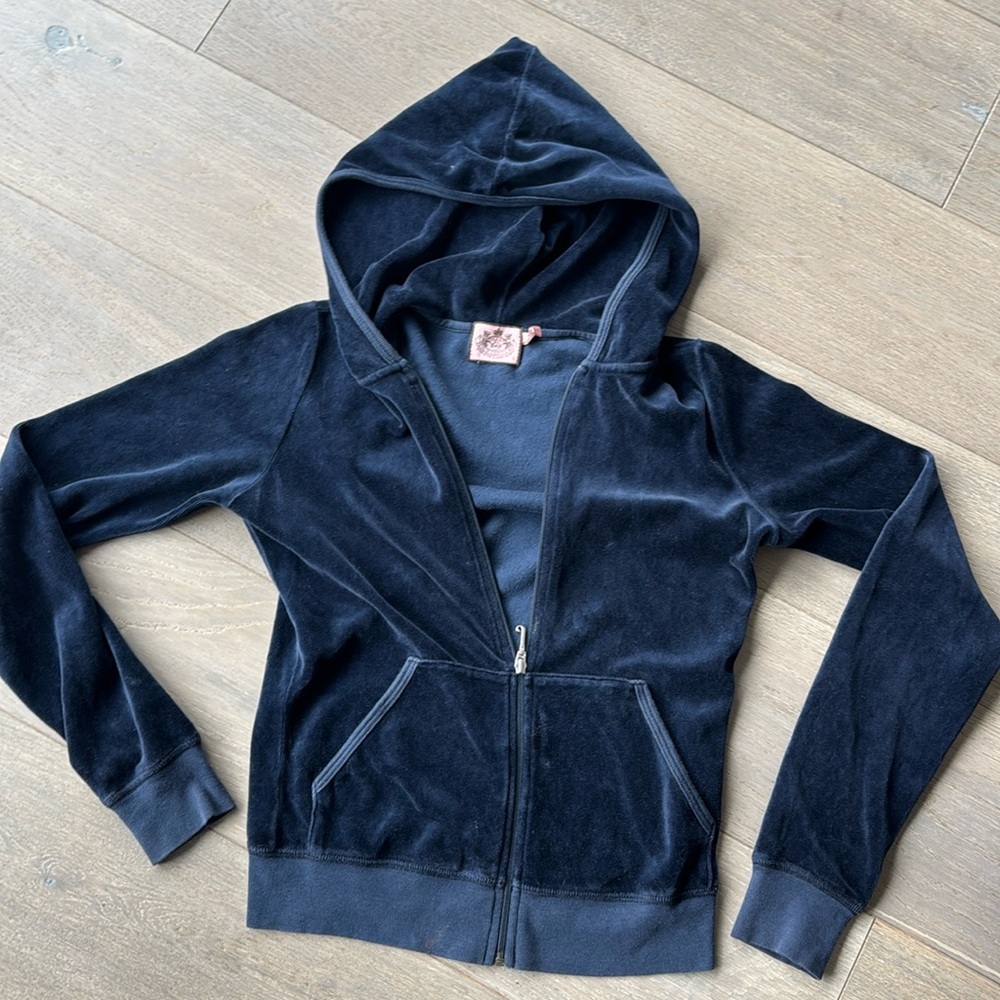 Navy Blue vintage juicy couture zip up jacket